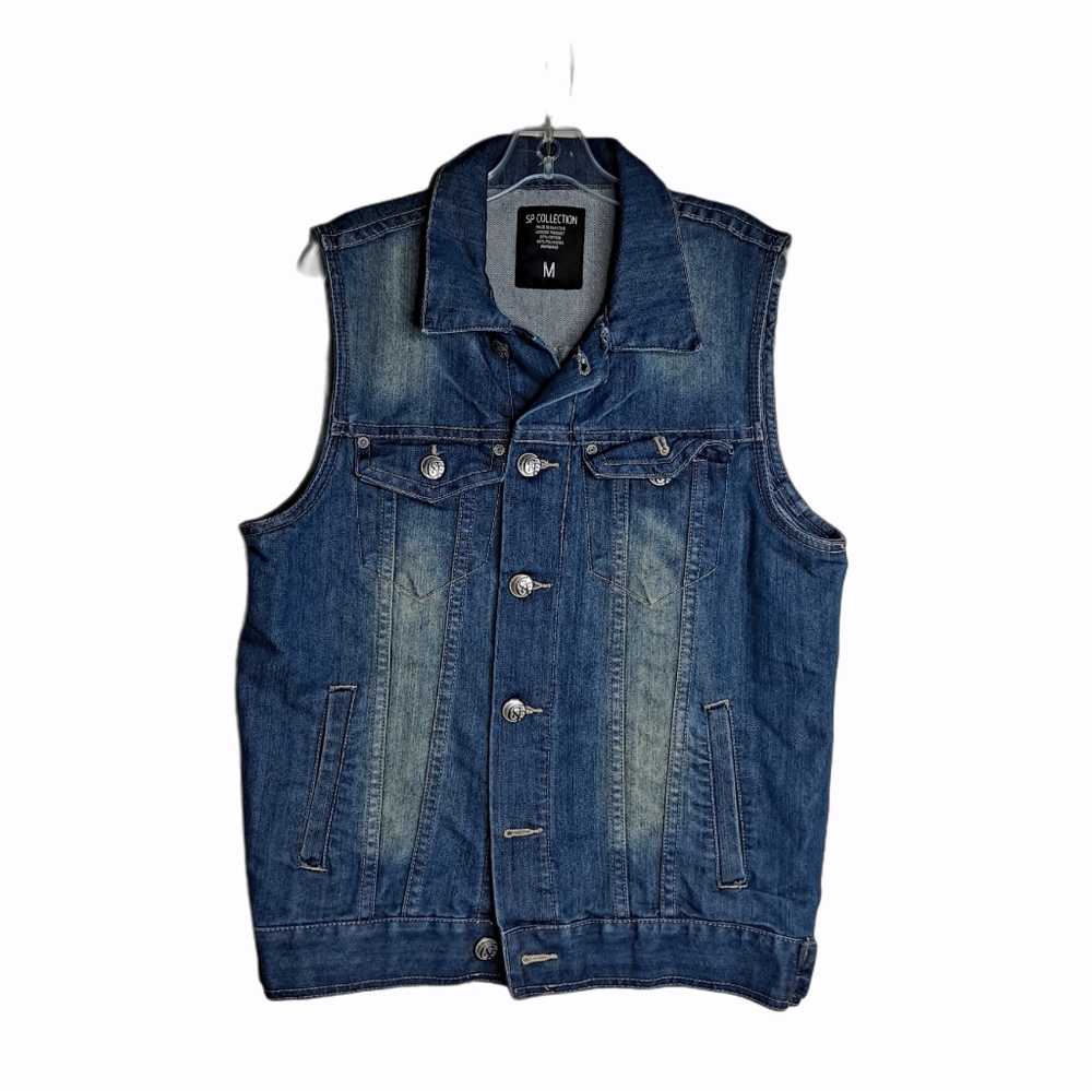 Sp collection Vest
denim sleveles men's size M